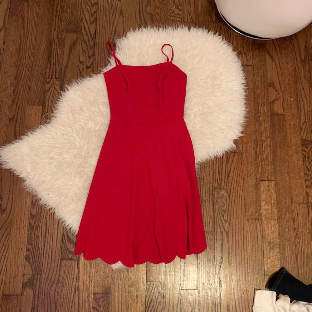 red dress